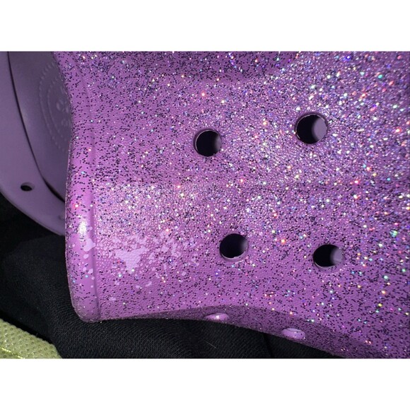 Crocs Baya Purple, Glitter Clog shoe's size 9 Women - Picture 15 of 15